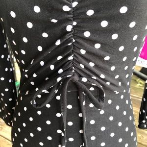 Black and white polka dot dress